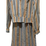 Handmade VTG Striped Two Piece Set Long Sleeve High Waist Pants Set Photo 0