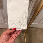 Bob Timberlake White Embroidered Ankle Jeans Floral Cutout Detail Casual Denim-6 Photo 3