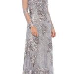 Mac Duggal 67539 Womens Embellished V Neck Long Sleeve Gown Photo 0