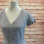 Club Monaco  Knit Black & Beige V Neck Lined Fit & Flare Dress, Size 4 Photo 1