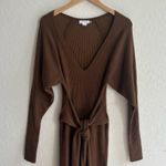 Good American  Long Sleeve Belted Bodycon Midi Dress Photo 4