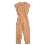 Bobo Choses Vichy Relaxed Gingham Jumpsuit in Pink & Yellow Size Medium Photo 2