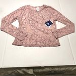 JoyLab  Women‎ Size XL Pink Floral Mesh Long Sleeve Athletic Workout Top NEW Photo 1