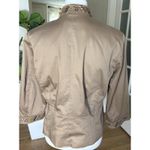 Coldwater Creek  Chocolate Brown Cotton Blend Jacket w/Button Bead Trim - size 10 Photo 6