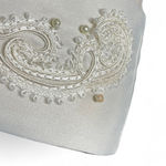 Liz Claiborne Vintage Night Black Ivory Beaded Embroidered Collar Formal Dress 6 Photo 9