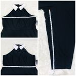 Eloquii Faux Tie Collared Jumpsuit Sleeveless Black White Tuxedo Size 20 New Photo 11