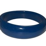 Mid Century Asymmetrical Blue Lucite Bangle Bracelet Women’s Costume Jewelry Vin Blue Photo 4