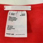 Helmut Lang NEW Base Short Sleeve Ribbed Tie Dye Cotton T-Shirt Red Volcano S Photo 6