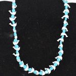Source Unknown Classic Surfer/Beach Unisex Dolphin/Blue Beaded 16" Stretch Handcrafted Necklace Photo 0