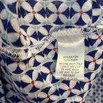 Just living  Linen Blend Long Sleeve Button Down Blue Geometric Print-Medium Photo 4