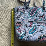 Vera Bradley Tote Bag Blue Makani Paisley pattern Shoulder Bag Photo 7