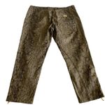 Escada Sable Python snake shimmer print ankle Jeans zippered bottoms size 38 Gray Photo 2