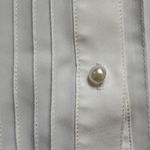 Unique Vintage Vintage White Tuxedo Blouse with Pearl Buttons Photo 11