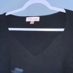 Philosophy Black V-Neck Ribbed Long Sleeve Soft Sweater for Women Large Photo 5