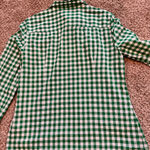 J.Crew Factory Green & White Gingham Button-Up Shirt Cottagecore– Women’s M Photo 6