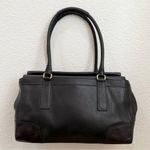 Coach 11048 Hamptons Tiffany Turnlock Satchel Black Leather Tote Shoulder Bag Photo 7