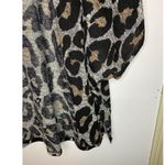 I Joah Animal Print Open Front Kimono Cardigan Top Cover Size Small EUC Gray Photo 4