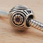 Pandora  Sterling Silver Hypnotic Bead with Brown Zirconia - 790432BCZ Photo 1