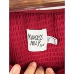 Princess Polly Women’s  Medium Red Ruched Long Sleeve off the Shoulder Shirt Photo 5
