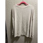 Terra & Sky  Long Sleeve Waffle V-Neck Shirt Oatmeal Heather Woman’s 3X NEW Photo 8