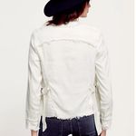 Free People Raw Femme Linen Blend Open Front White Jacket Size Small Photo 1
