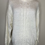Vintage Cream Mock Neck Cable Knit Sweater Size Medium Photo 0