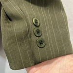 Imperfect Vintage blazer size 12p women’s Alex Garfield blazer shoulder pads Green Photo 4