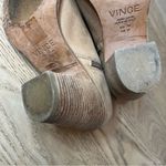 Vince . Easton Nubuck Asymmetrical Block Heel Ankle Bootie Women’s Size 7 Tan Photo 10