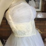 VINTAGE 1950'S CORRINE ORIGINALS WHITE & CREAM TULLE & LACE PARTY DRESS (S) Photo 11
