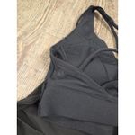 Athleta  Top XS Solid Black Solace Support Top Blue Tank Built in Bra 531153 Photo 1