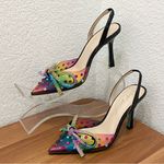 Betsey Johnson  "Deede" Embellished Rainbow Slingback Dress Pumps Size 6M Photo 8