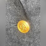 Talbots  Vintage Pure Wool Charcoal Grey 2Piece Pant Suit Blazer Jacket 8 Photo 2