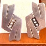 ARVEL Taxco Sterling Silver Modernist Earrings Photo 3
