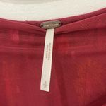 Free People  “Wildflower Honey” Nylon Mesh Floral Top size small Photo 3