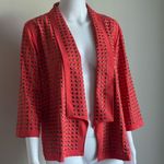 Y2K Studded Slinky Open Front Cardigan Orange Size M Photo 0