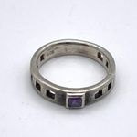 Amethyst 925 Sterling Silver Ring Size 7 Purple Photo 4