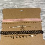 🆕 Gold & Pink Five Choker Necklace Set Photo 6