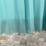 Vintage Cal Style USA Pleated Chiffon Skirt Aqua Blue L Large Midi Made in USA Photo 8