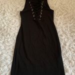 Forever 21 Black Lace Tie Up Body con Dress Photo 1