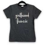 Girlfriend to Fiancee T Shirt Port & Company Charcoal Gray Engagement Gift M Size M Photo 0