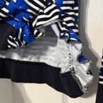 Kate Spade Hibiscus Stripe Ruffle Pullover Sweater Size Medium Photo 4