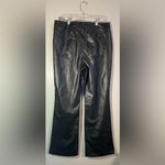 Stitch Star Black High Rise Flare Vegan Leather Pants, Size 16, NWT Photo 2