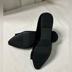 Ann Taylor Factory Shoes Black Dressy Flat Toe Bow Slip On Velvety NWT Sz 6M Photo 3