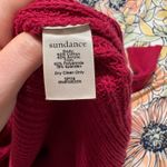 Sundance  Red V-Neck Lace Sweater Photo 6