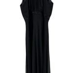Jones Wear  Dress halter black beaded flowy floor length 10 formal cocktail party Photo 2