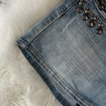 Street Fashion Gun Metal Studded Blue Denim Shorts Size undefined Photo 3