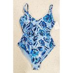 ANDIE Swim Blue Floral Baia One Piece Swimsuit Size Medium Photo 3