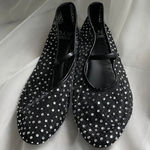 Madden NYC Mesh Rhinestone Black Ballet Flats Shoes 9 Chic Glam Dark Femme Euro Photo 0