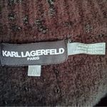 Karl Lagerfeld  Paris‎ Black Metallic Split Neck Lured Knit Holiday Sweater XL Photo 4