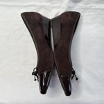 Fs / Ny Womens Brown Suede Cap Toe Wedge Shoes Size 9.5 Made In Spain Photo 6